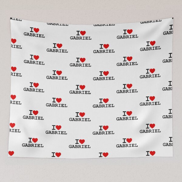 Item preview, I love Gabriel | I ♥ Gabriel | Personalized Gift for Him designed and sold by hottest-tees.