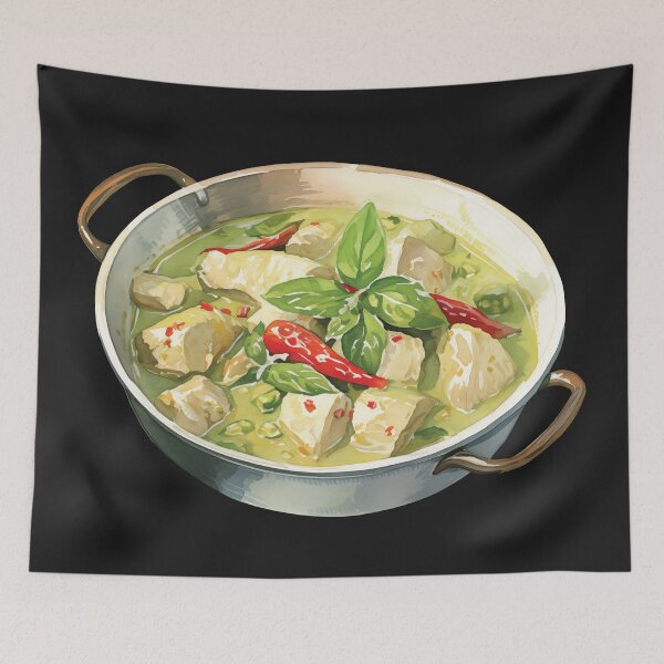 Item preview, Pot of Spicy Thai Green Chicken Curry designed and sold by Alicia Chee.