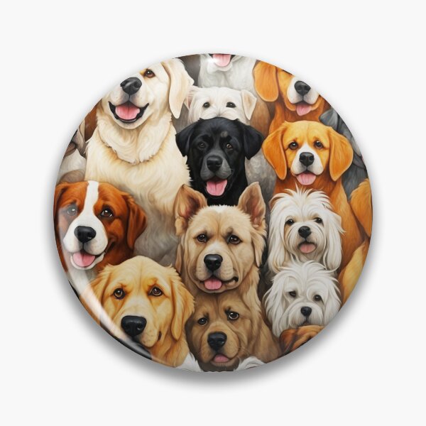 Item preview, Adorable Dogs Collage - Illustration Of Many Dog Faces designed and sold by SassyArtistry.