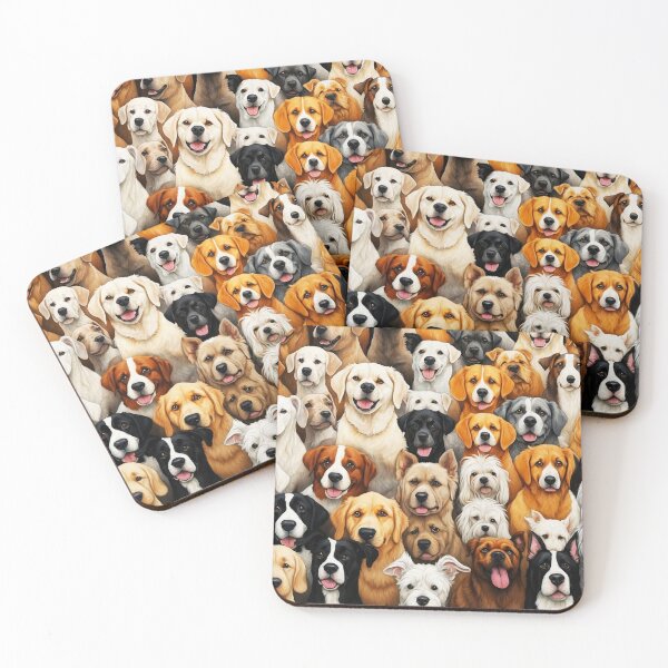 Item preview, Adorable Dogs Collage - Illustration Of Many Dog Faces designed and sold by SassyArtistry.