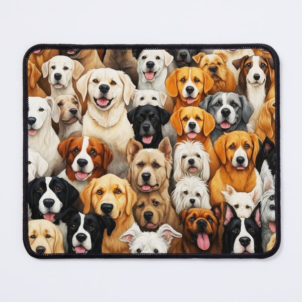 Item preview, Adorable Dogs Collage - Illustration Of Many Dog Faces designed and sold by SassyArtistry.