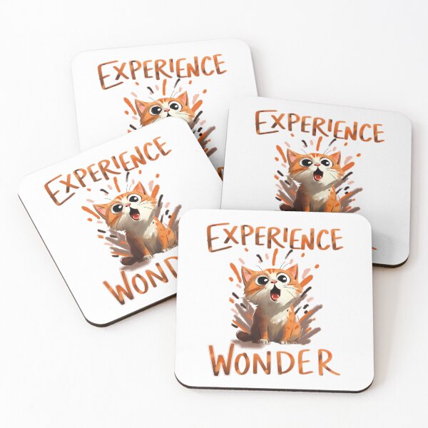 Item preview, Experience Wonder Cute Kitten Shirt and Sticker Design by Zeesdesign on Redbubble designed and sold by ZEESDESIGN.