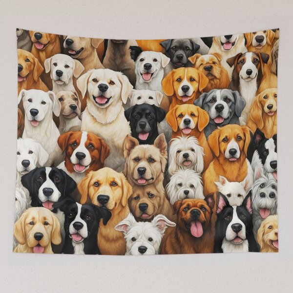 Item preview, Adorable Dogs Collage - Illustration Of Many Dog Faces designed and sold by SassyArtistry.