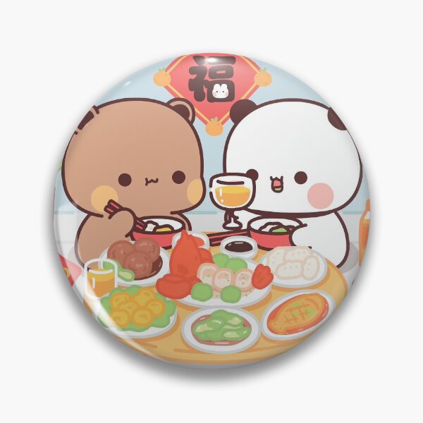 Item preview, Bubu and Dudu | Chinese New Year | Cute Bear Couple | Panda Yier | Bubu Brownie Bear designed and sold by valeriehsin.
