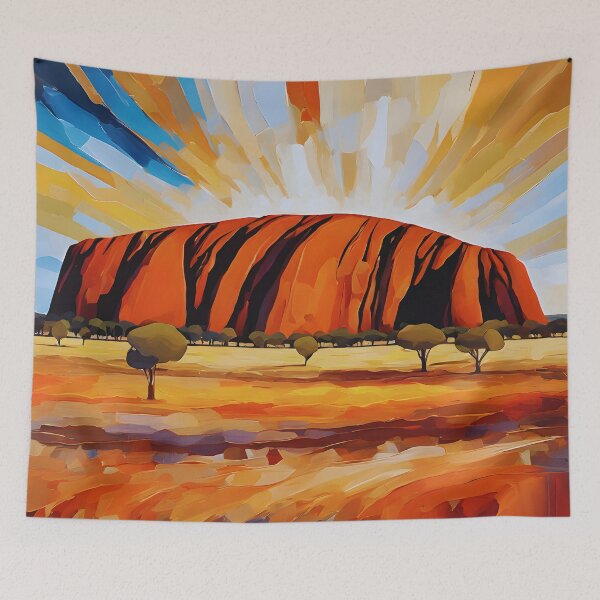 Aperçu de l'œuvre Ayers Rock Éveil Art abstrait créée et vendue par colorvisionart.