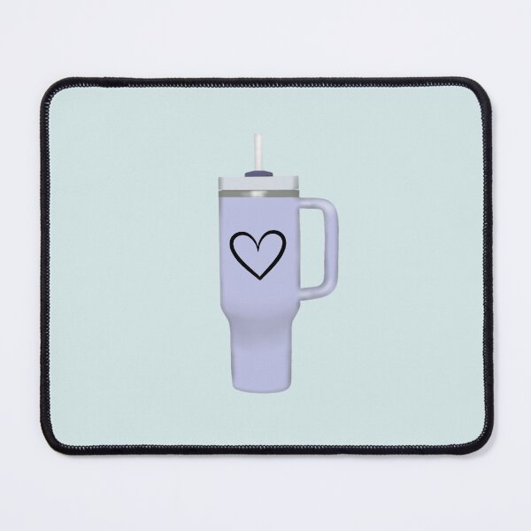 Item preview, Blue/Grey Heart Tumbler Cup Love Stickers Prints Wall Art Illustration Design designed and sold by Saritas Boutique Shop.
