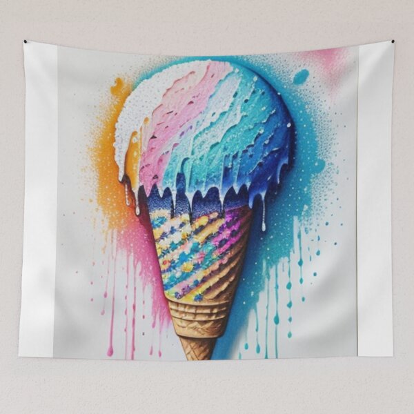 Item preview, Colorful dripping snowcone  designed and sold by Roxburylane.