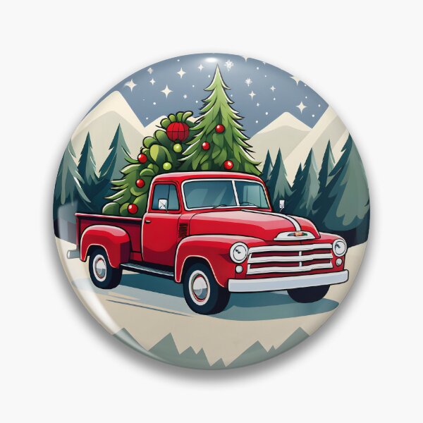 Item preview, Red Christmas truck designed and sold by Cardsurveyors.
