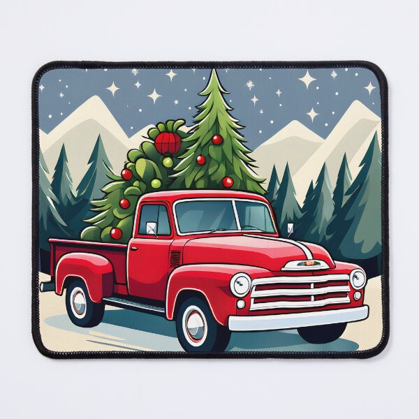 Item preview, Red Christmas truck designed and sold by Cardsurveyors.