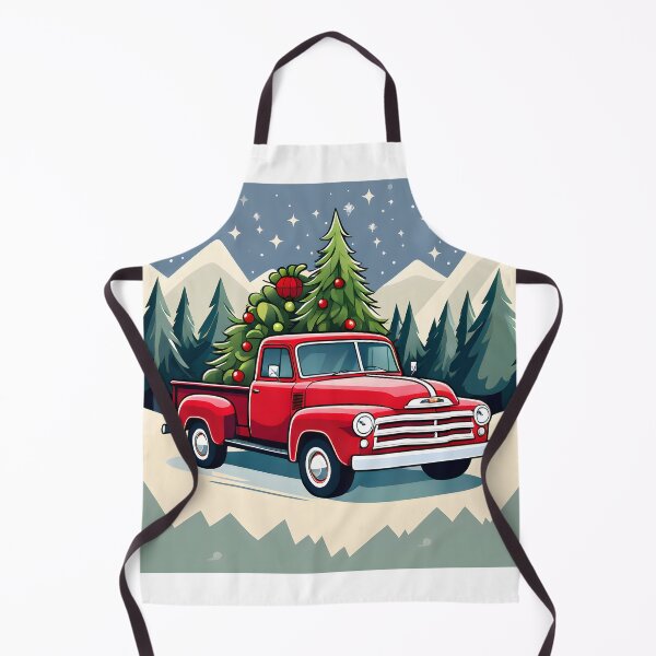Item preview, Red Christmas truck designed and sold by Cardsurveyors.