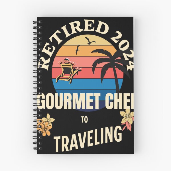 Item preview, Retired Gourmet Chef 2024. Tropical Sunset Retirement Vibes Design designed and sold by johnharry3.