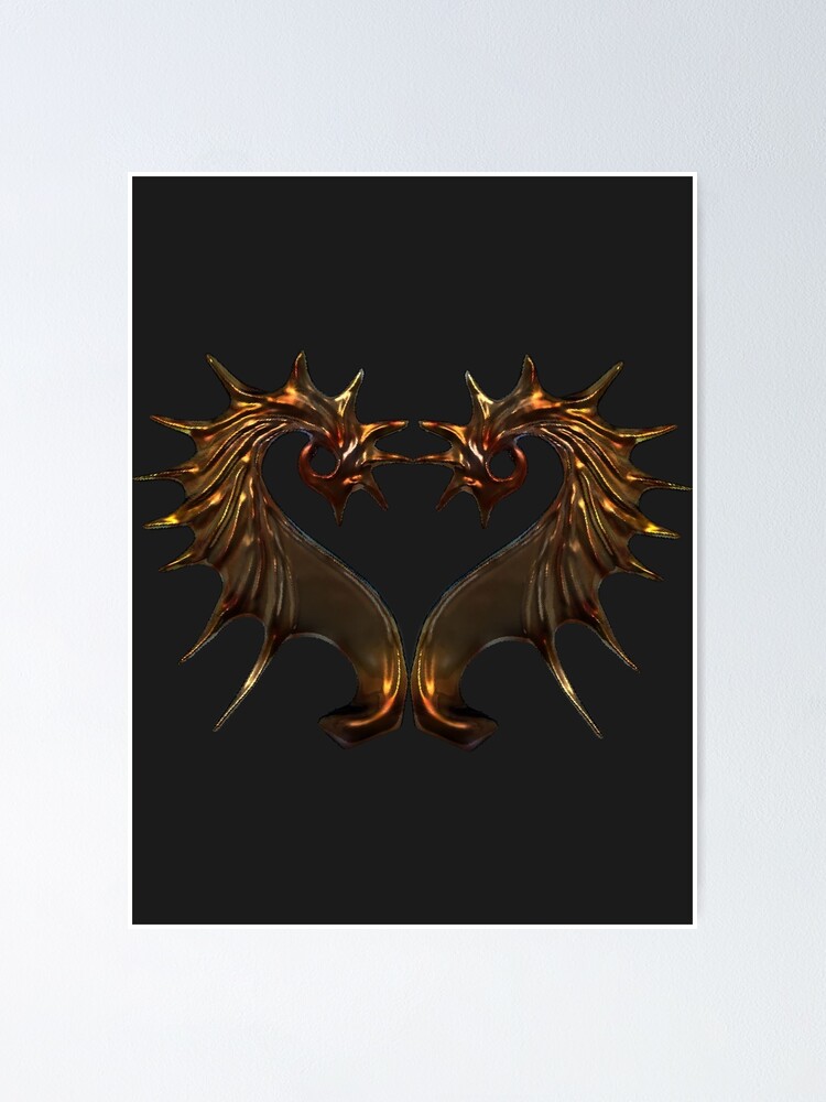 Thumbnail 1 of 3, Poster, Heart-Shaped Abstract Seahorses designed and sold by ReynArt-RAC.