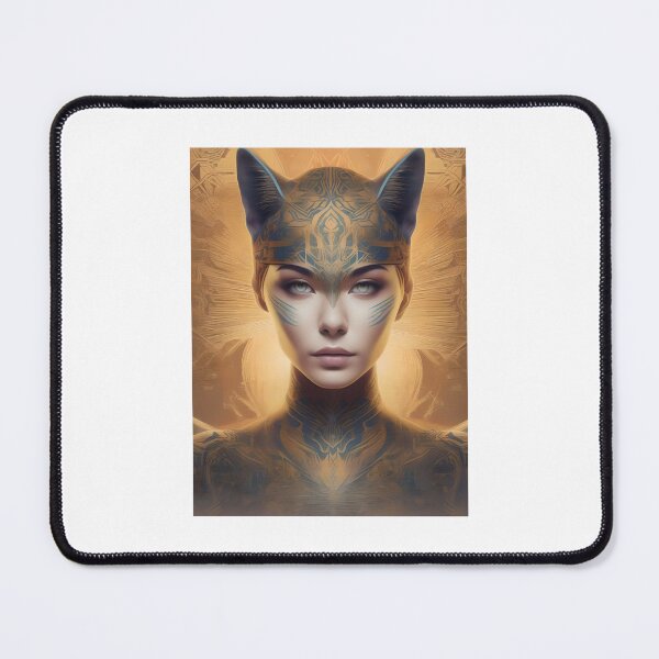Item preview, Art Deco Portrait Of A Beautiful Cat Woman designed and sold by JoyPhotoArt.