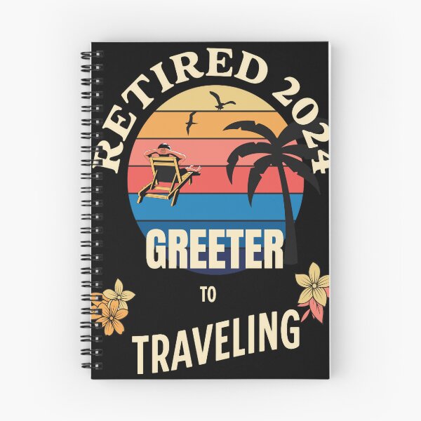 Item preview, Retired Greeter 2024. Tropical Sunset Retirement Vibes Design designed and sold by johnharry3.