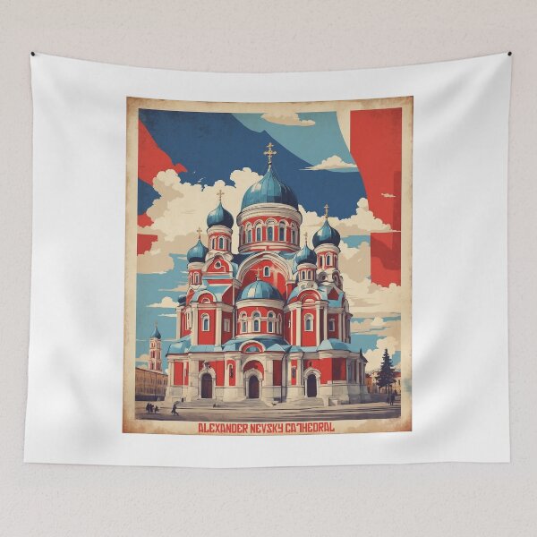 Item preview, Alexander Nevsky Cathedral Russia Vintage Poster Tourism  designed and sold by TravelersGems.