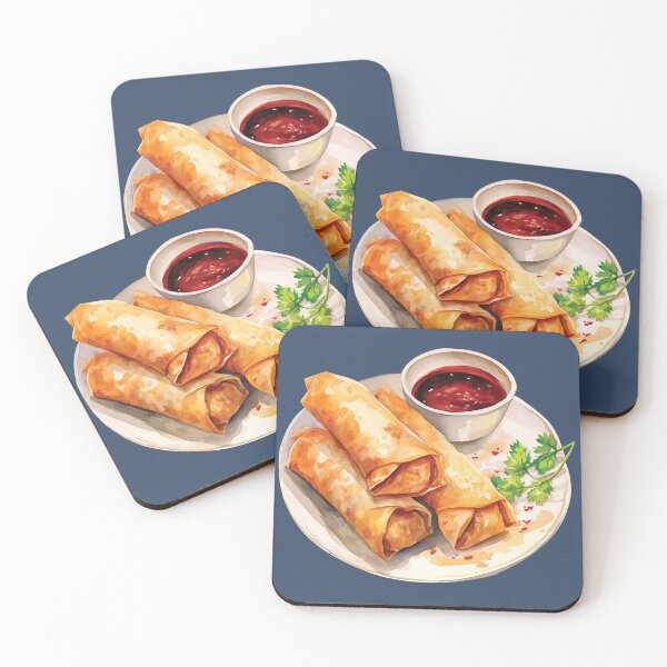 Item preview, Asian Fried Spring Rolls with Dipping Sauce designed and sold by Alicia Chee.
