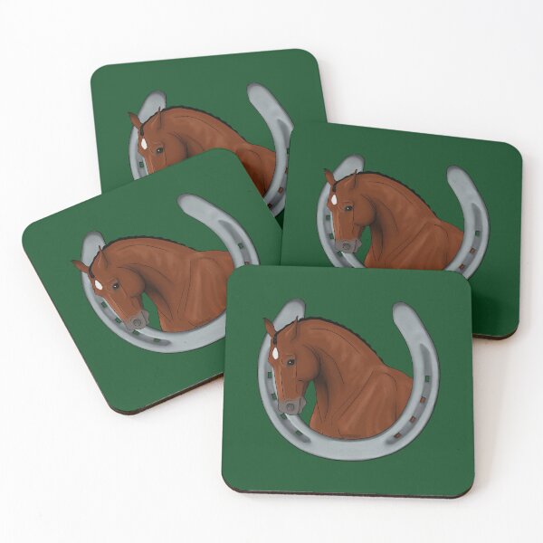 Item preview, Bay Warmblood Nested in Horseshoe designed and sold by DappledMoon.