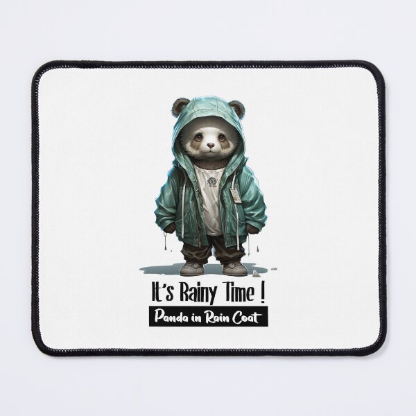 Item preview, It's Rainy Time ! Cute  Panda in Rain Coat designed and sold by Mohammed Sohail Khan.