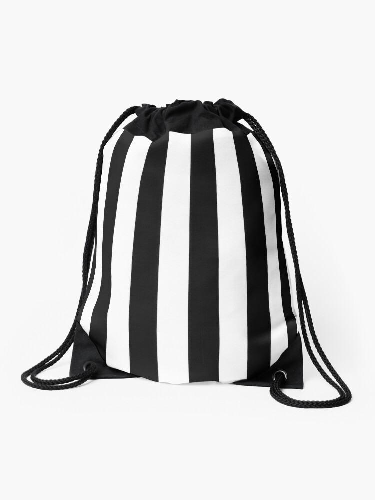 black and white striped bag