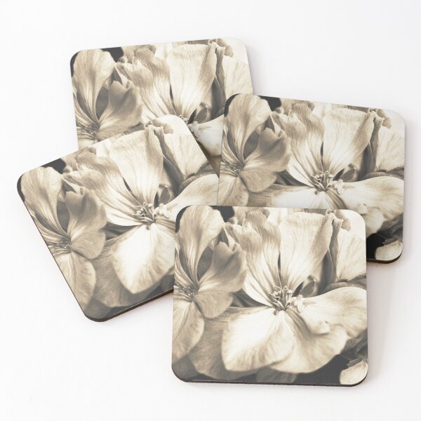 Item preview, Neutral beige geranium flowers photography designed and sold by by-jwp.