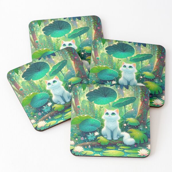 Item preview, Feline Serenity: An Enchanted Escape into the Waterlily Realm designed and sold by Aura-Alchemists.