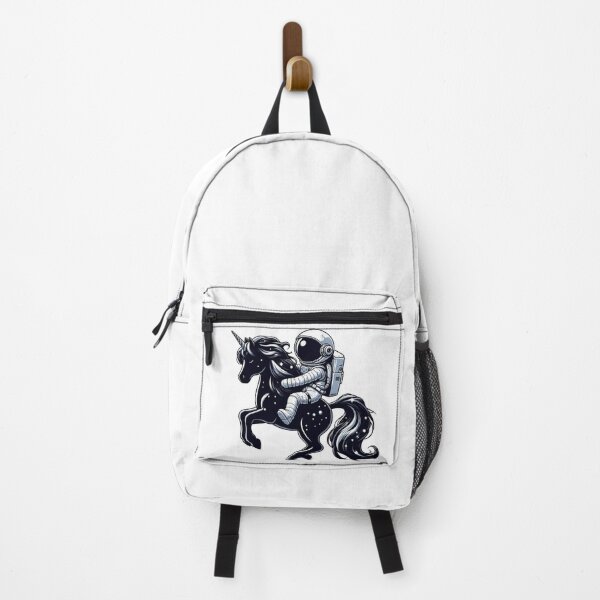 Item preview, Galactic Ride: Astronaut Riding Black Unicorn designed and sold by UnrealQuake.