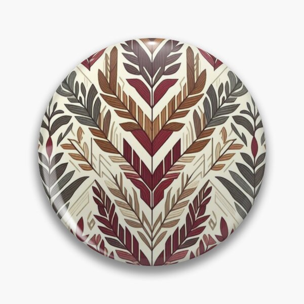 Item preview,  Herringbone Pattern - Red Green Leaf Forrest Pattern ; Pattern,  Chevron designed and sold by PatternInArt.