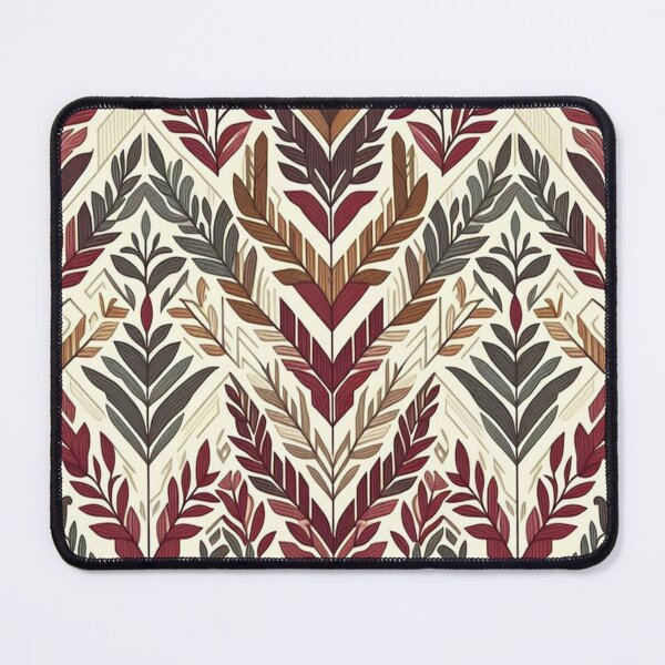 Item preview, Herringbone Pattern - Red Green Leaf Forrest Pattern ; Pattern, Chevron designed and sold by PatternInArt.