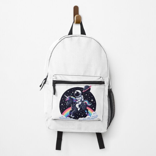 Item preview, Galactic Ride: Astronaut Riding Black Unicorn designed and sold by UnrealQuake.