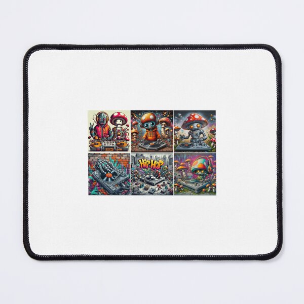 Item preview, Hip Hop Mushroom Robots Turn Tables  designed and sold by juss22.