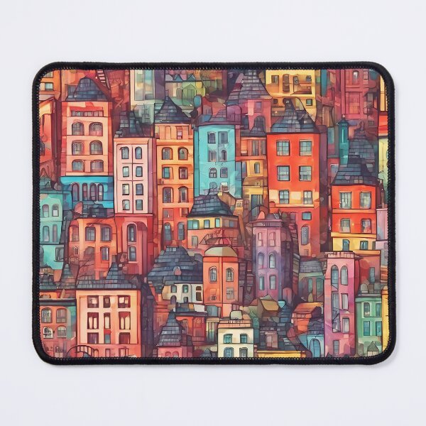 Item preview, Marvelous Colorful City Pattern  designed and sold by DigiDreamyArt.