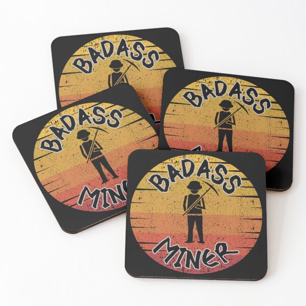 Item preview, Badass Miner with Rock Pickaxe - Mine Worker, Geologist, Rockhound designed and sold by tumbleweedphoto.