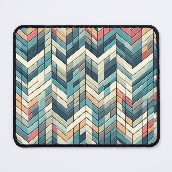 Item preview, Herringbone Pattern - Blue White Pink Narrow Pattern ; Pattern,  Chevron designed and sold by PatternInArt.