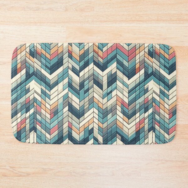 Item preview, Herringbone Pattern - Blue White Pink Narrow Pattern ; Pattern,  Chevron designed and sold by PatternInArt.