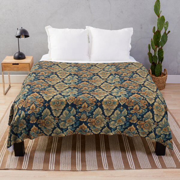 Artikelvorschau, Luxuriöser, tiefblauer Blumen-Thai-Stil entworfen und verkauft von Alla1111.