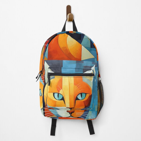 Item preview, Abstract Whiskers: Orange Cubist Cat designed and sold by Rivercoatl.