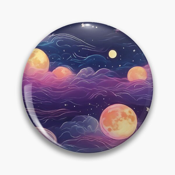 Item preview,  Marvelous Colorful Moon Pattern  designed and sold by DigiDreamyArt.