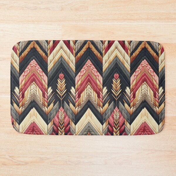 Item preview, Herringbone Pattern - Red Black Yellow Leaf Forrest Pattern ; Pattern,  Chevron designed and sold by PatternInArt.