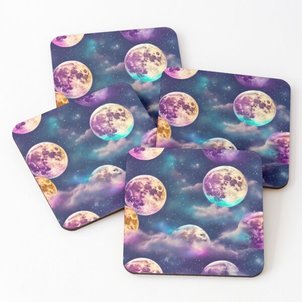 Item preview, Marvelous Colorful Full Moon Pattern  designed and sold by DigiDreamyArt.