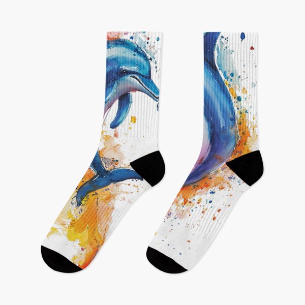 Item preview, Heartful Leap: Dolphins in Watercolor designed and sold by dungeonwarriors.