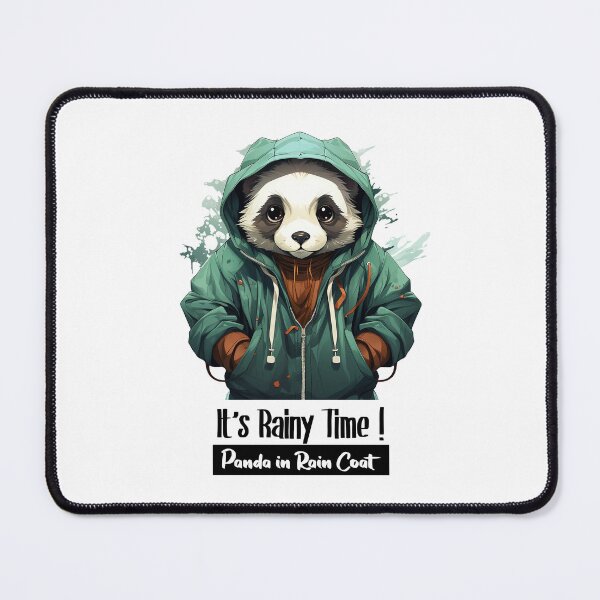 Item preview, Cute Panda In Rain Coat- It's Rainy Time ! designed and sold by Mohammed Sohail Khan.