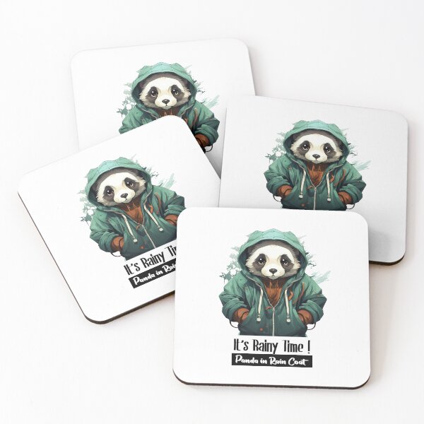 Item preview, Cute Panda In Rain Coat- It's Rainy Time ! designed and sold by Mohammed Sohail Khan.