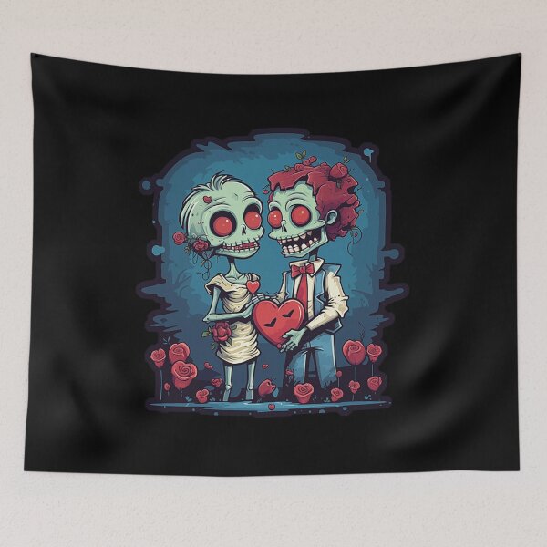 Item preview, Pareja de zombies de San Valentín designed and sold by JollyGoodMerch.