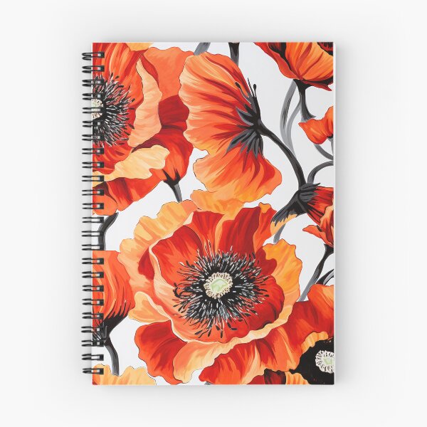 Item preview, Poppy Tile 01: Crimson Whispers in a Field of Silk, Black-Eyed Beauties in Sun-Kissed Tissue Paper. designed and sold by TheBrainArt.