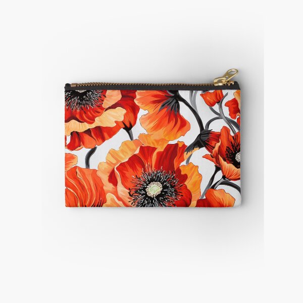 Item preview, Poppy Tile 01: Crimson Whispers in a Field of Silk, Black-Eyed Beauties in Sun-Kissed Tissue Paper. designed and sold by TheBrainArt.