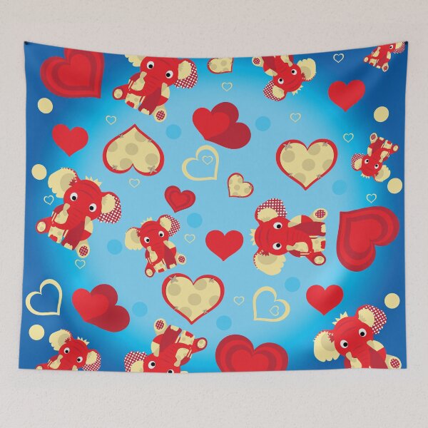 Item preview, Valentines Day elephant pattern designed and sold by smalladventures.