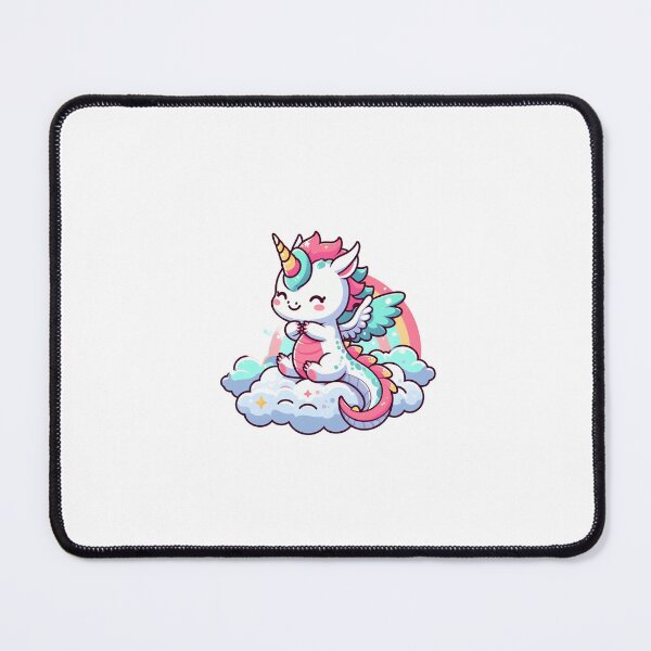 Item preview, Smiling Unicorn dragon on cloud 9 designed and sold by Aublissy.