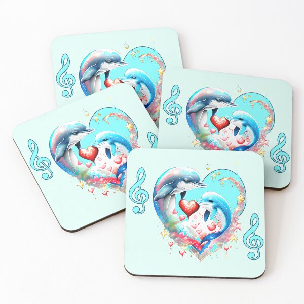 Item preview, Dolphins in a heart designed and sold by Artbellachi.