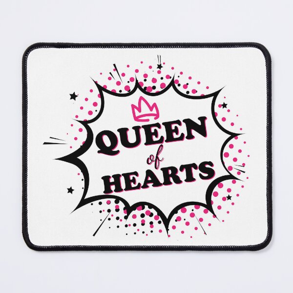 Item preview, Queen of hearts comic speech bubble design.  Speech bubble with phrase Queen of hearts. 	 Valentines Day lettering Celebration poster, card, postcard, invitation, banner. Vector illustration designed and sold by ElenaPost.