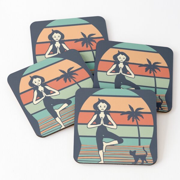 Item preview, vintage sunset and cats v59 designed and sold by FenwickDesign99.